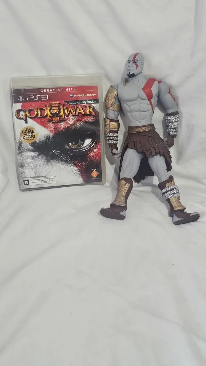 Figura Kratos God of War III mais jogo original item para colecionadores - Foto 3