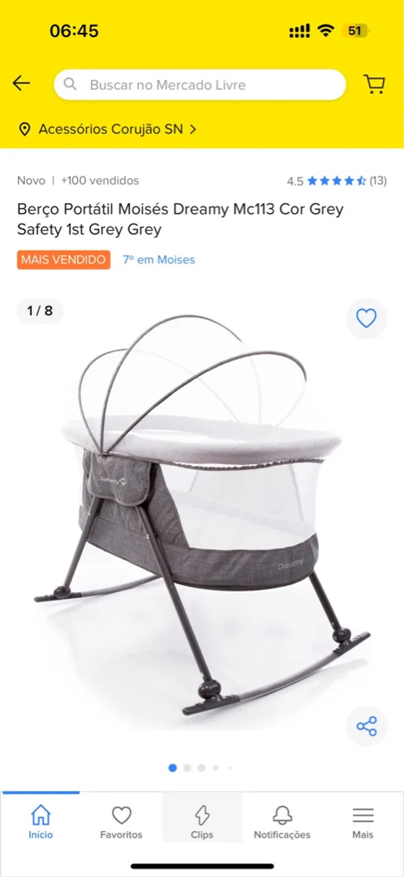 Berço Portátil Moisés