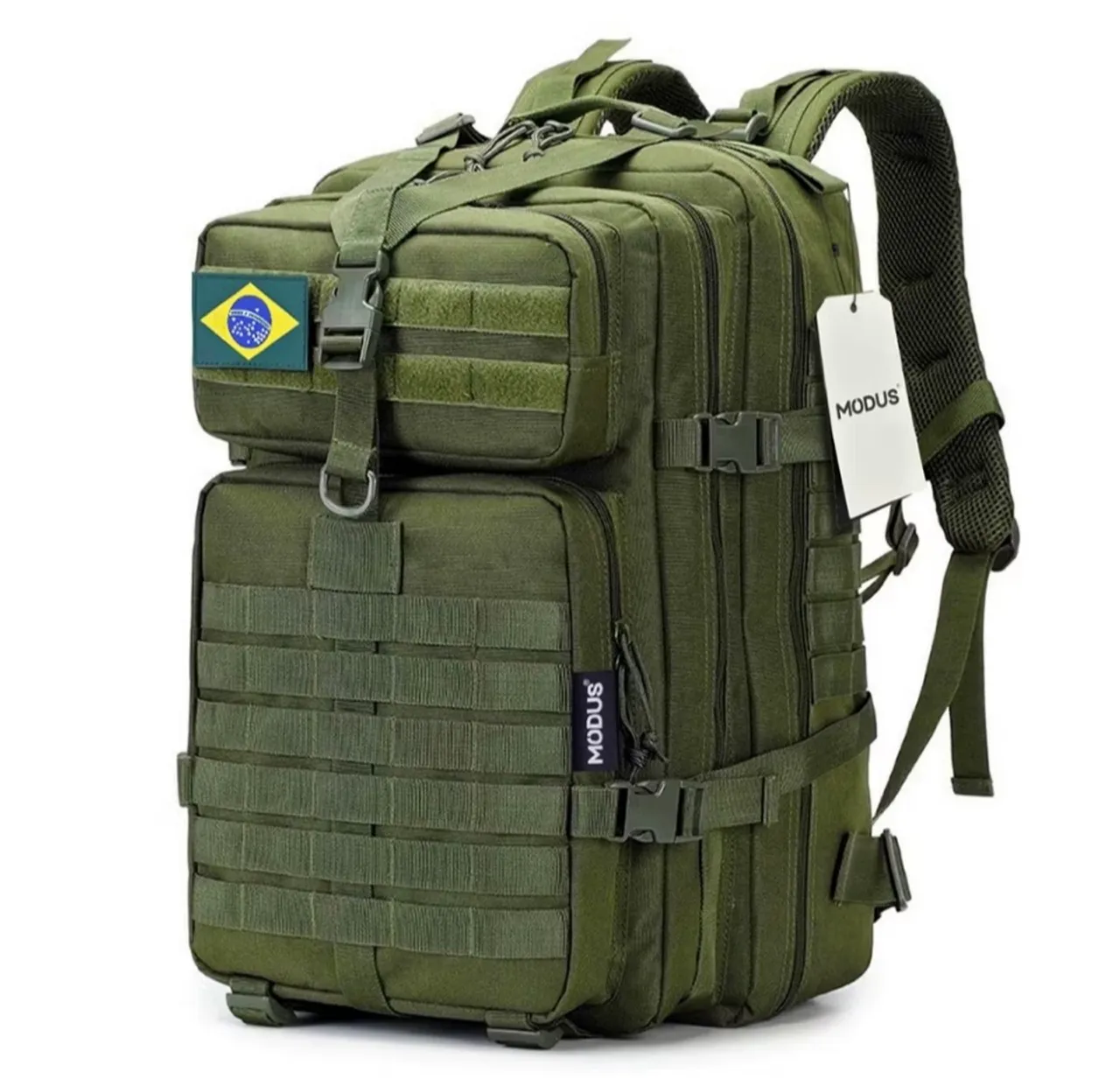 Mochila Tática Militar Verde - Camping e Aventura