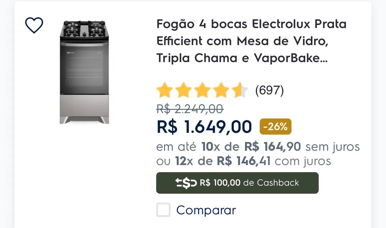 Fogão Electrolux 4 Bocas Preto - Foto 5