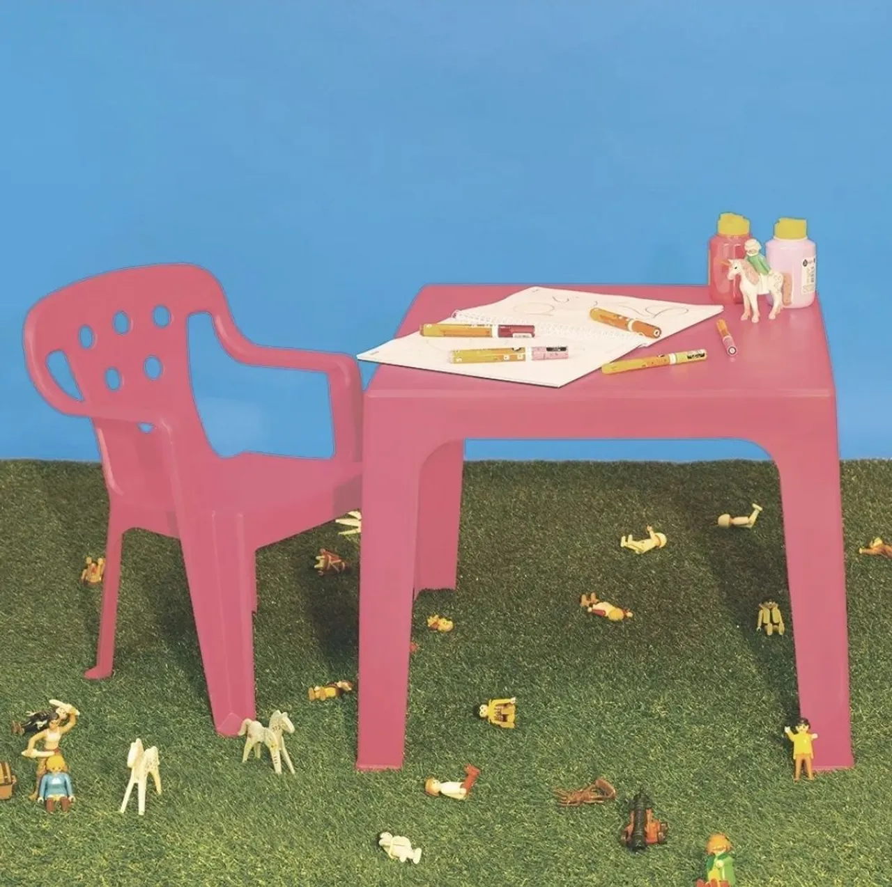 Mesa e Cadeira Infantil Rosa - Ideal para Brincar!