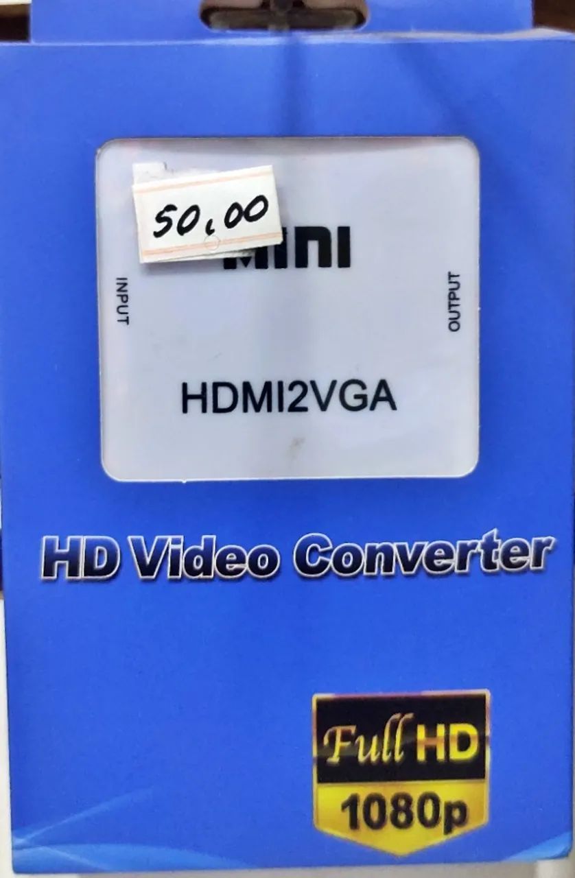 Adaptador mini conversor VGA para HDMI 720p