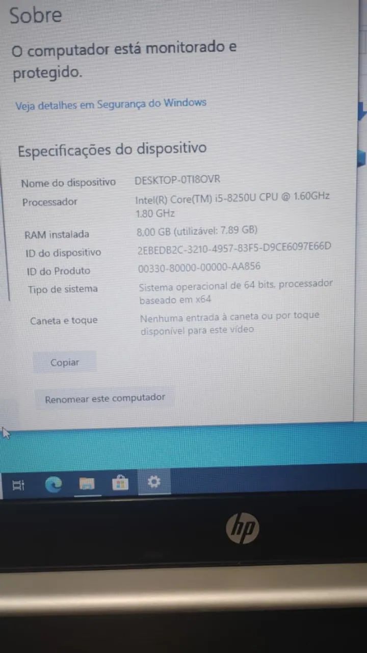 Notebook Hp i5 de oitava geração com ssd (rapido) - Foto 3