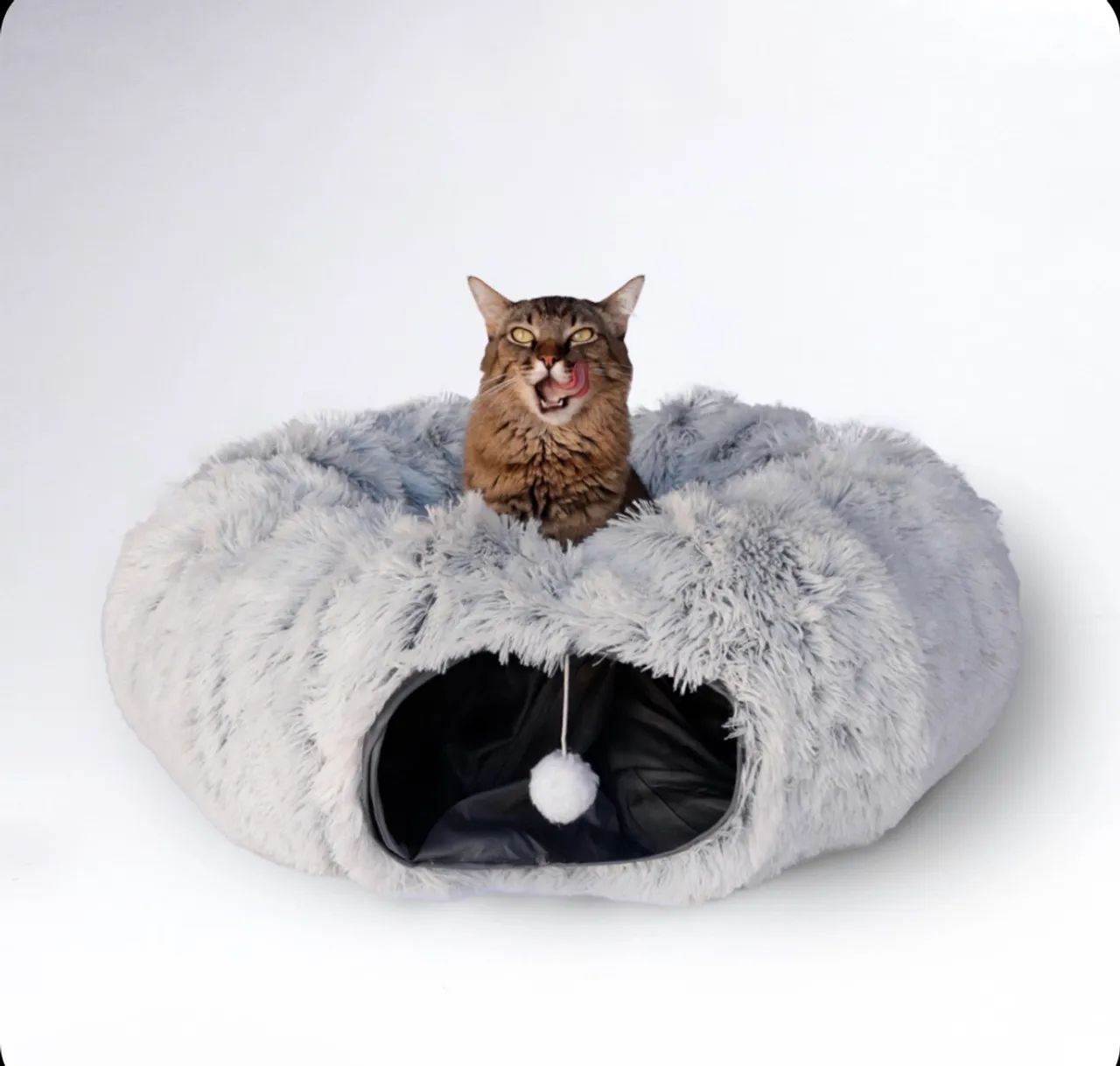 Túnel para Gatos - Brinquedo Divertido e Confortável - ORIGINAL MIAU STORE - Foto 4