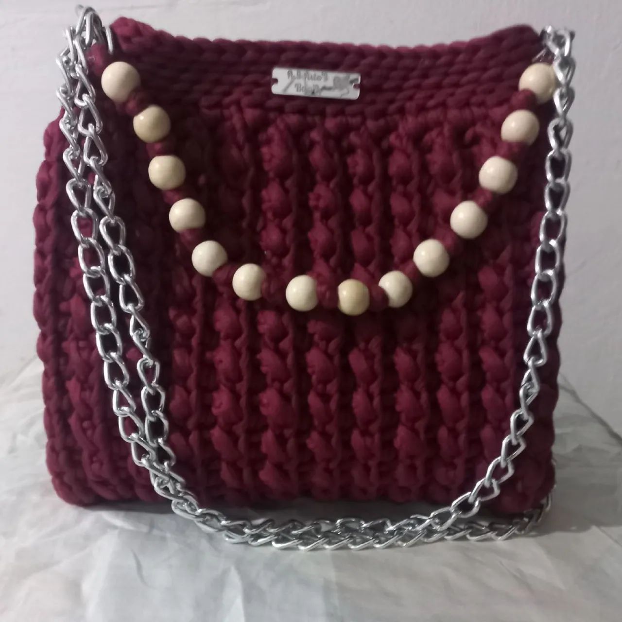 Bolsas de crochê fio de malha. - Foto 3