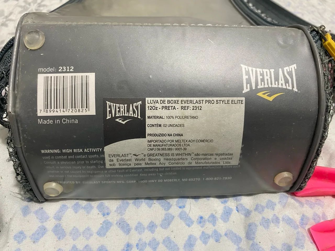 Luvas de Boxe Muay Thai Rosa Everlast TAM 12 Oz - Foto 6