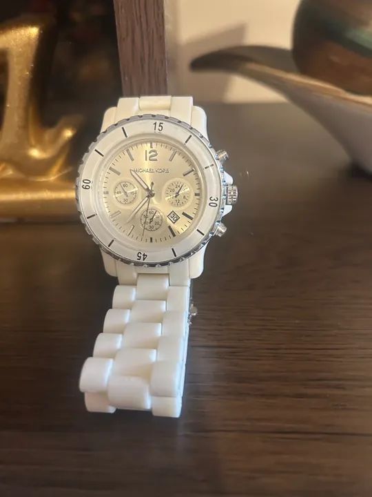 Relógio Michael Kors feminino branco - Foto 3