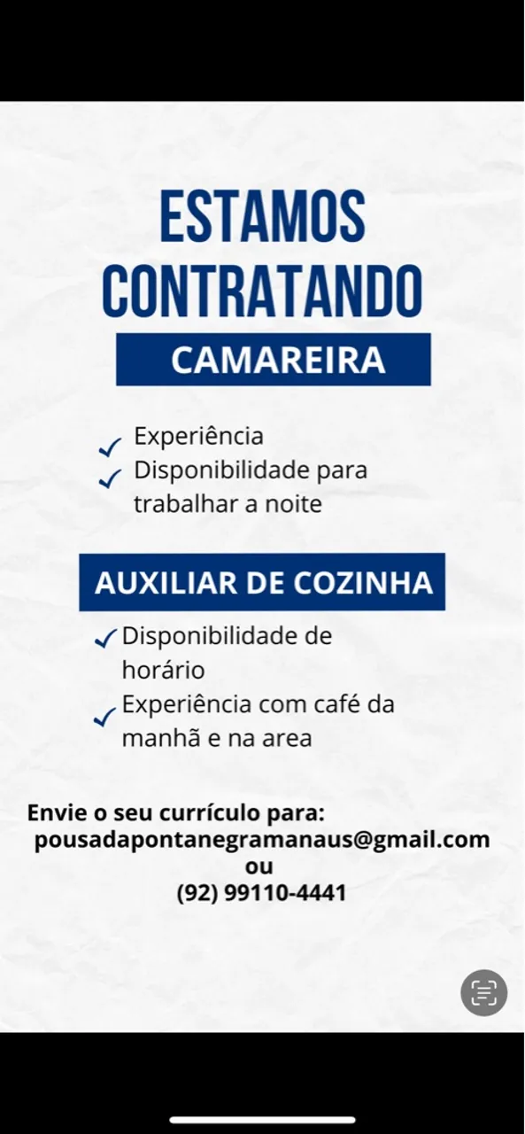 Vaga de emprego 