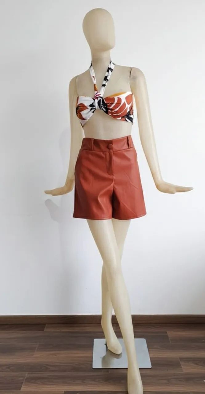 Conjunto shorts e top  courino Mikaela M 