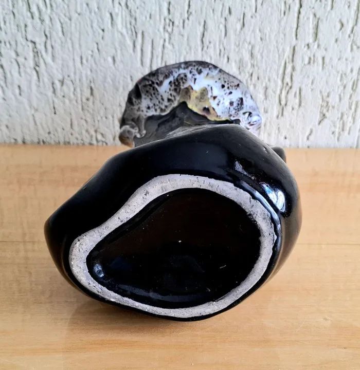Antigo vaso em cerâmica esmaltada anos 60 - Foto 3