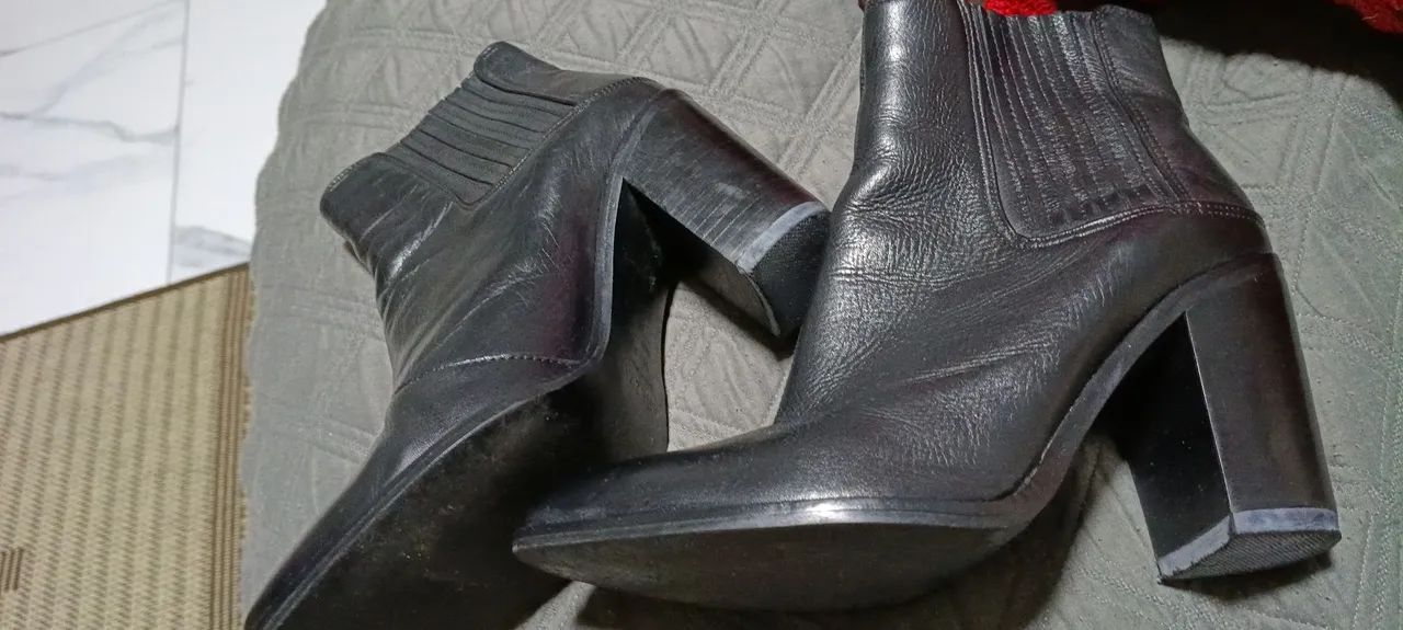 Bota em couro 34 - Foto 3