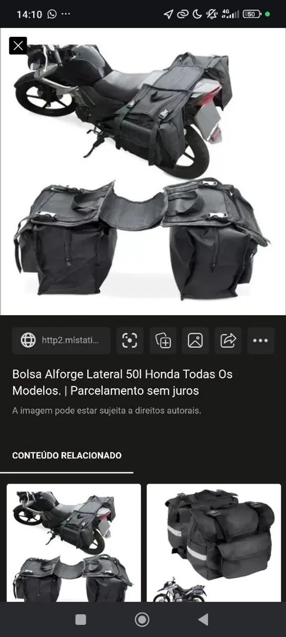 Bolsa Alforge Lateral  Honda - Foto 4