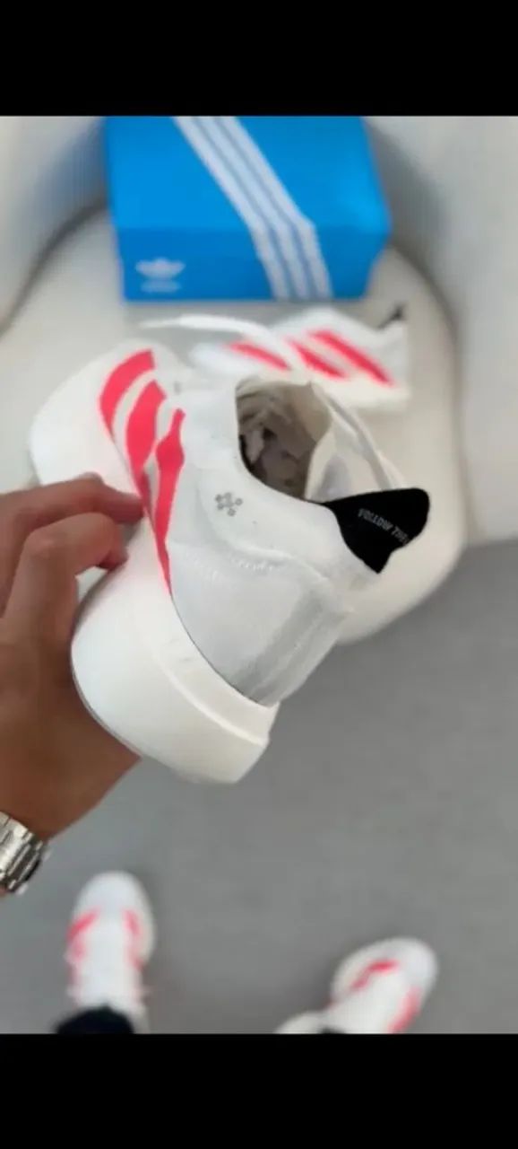 Adidas Adizero Pro 4 branco e vermelho Prime - Foto 6
