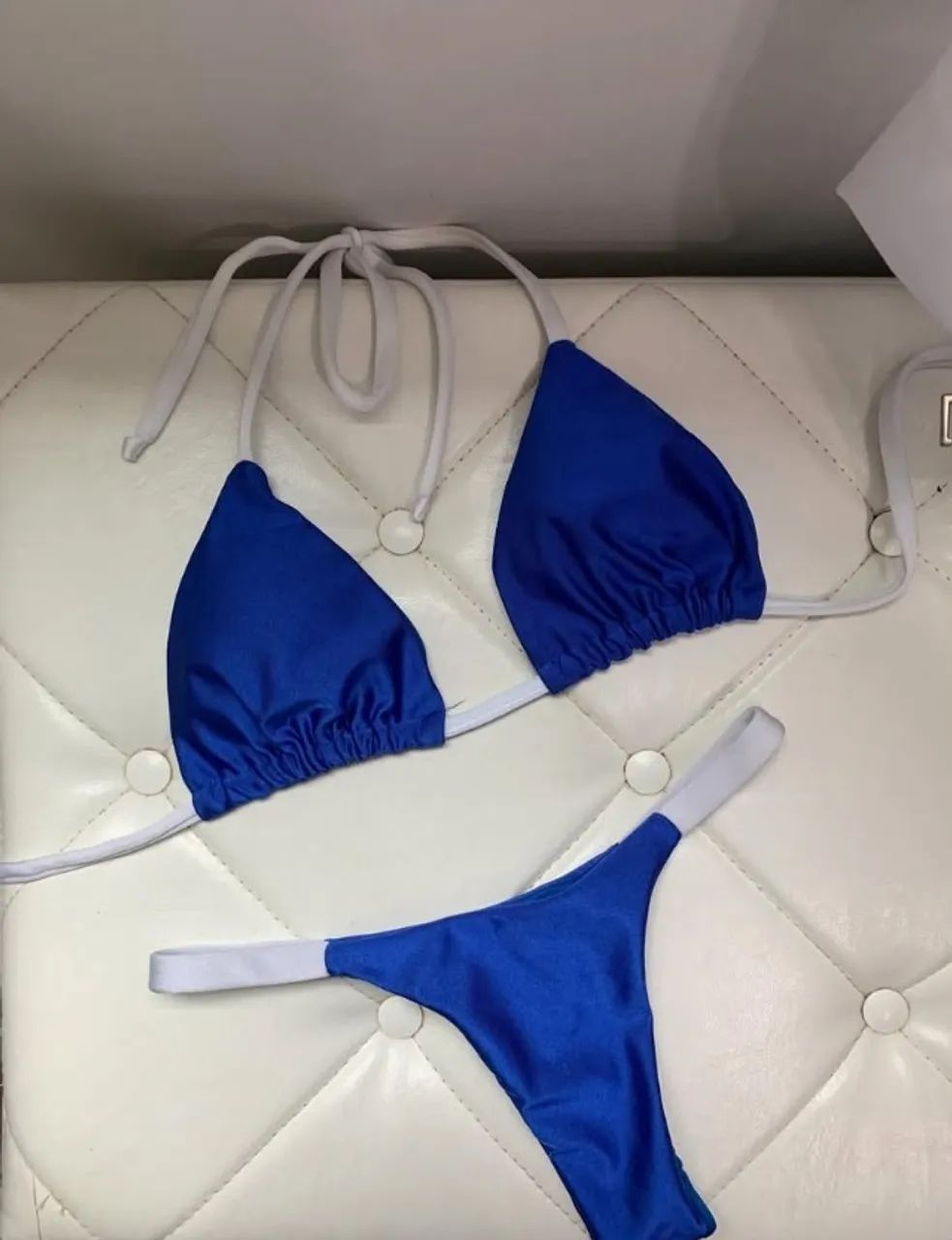 Biquíni Marquinha Azul e Branco
