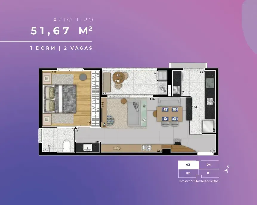 PLANTA 51m²
