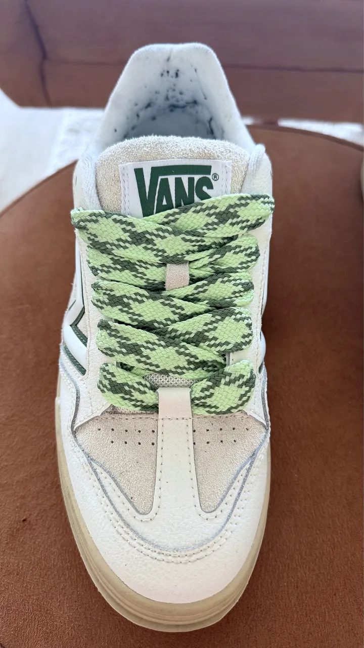 Tênis Vans Upland original creme e verde ? pouco usado - Foto 5