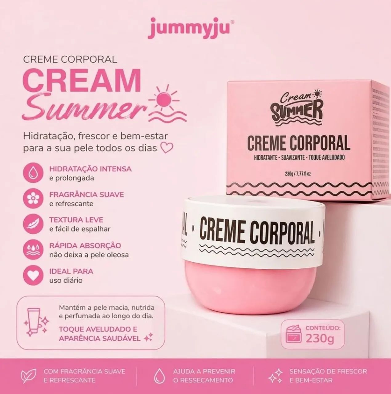 CREME CORPORAL CREAM SUMMER 230G - JUMMY JU - Foto 2