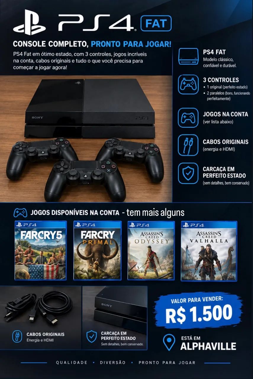 PS4 3 controles Playstation - Foto 5