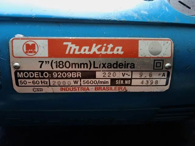 Lixadeira Makita 7" Polegadas 2000W 220v - Modelo 9209BR - Foto 2