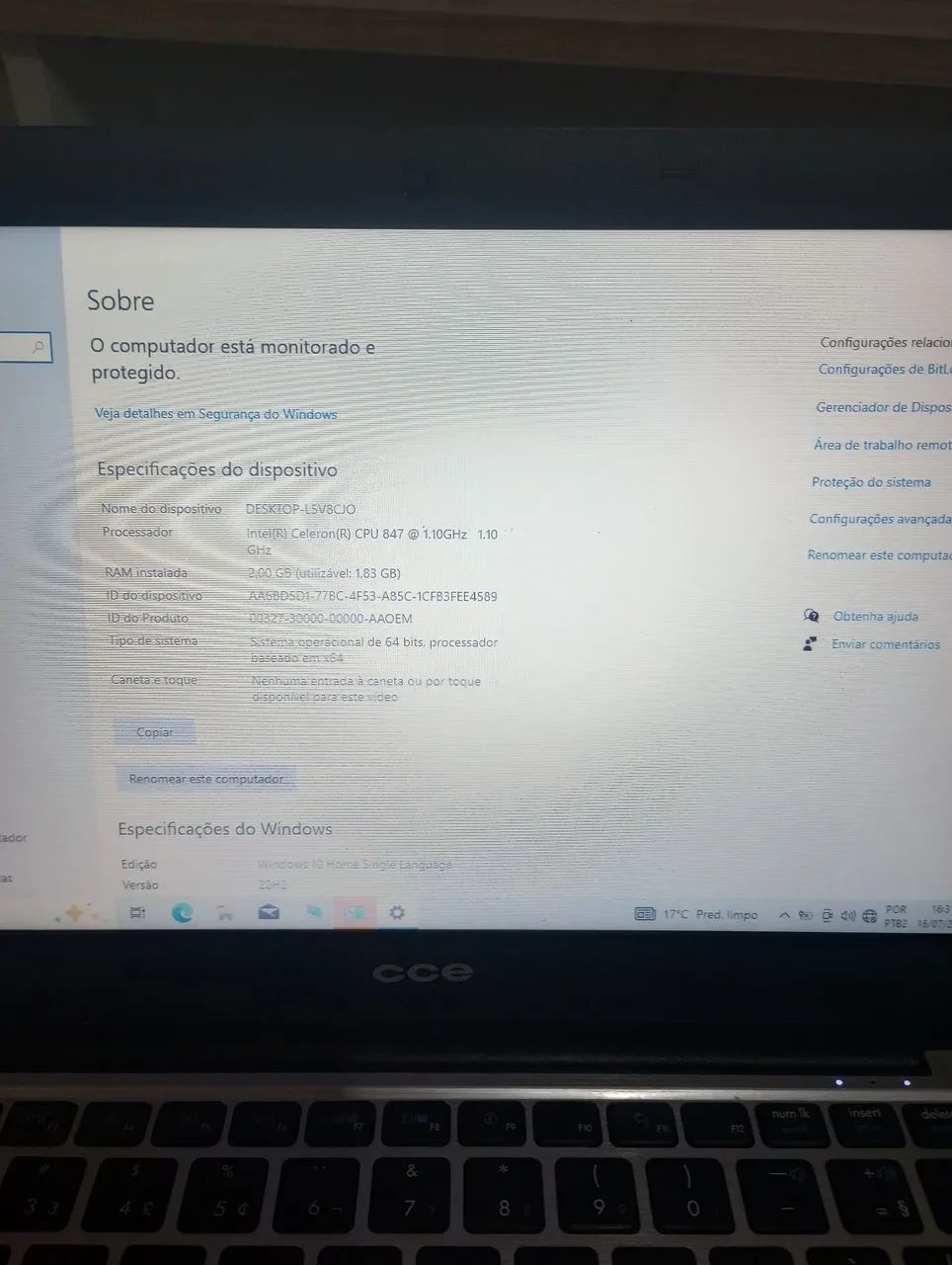 Notebook CCE ULTRA THIN S23 - Foto 2