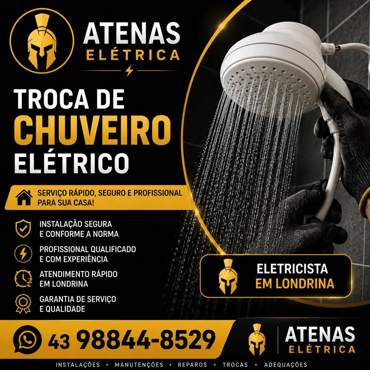 Troca de Chuveiro Elétrico 