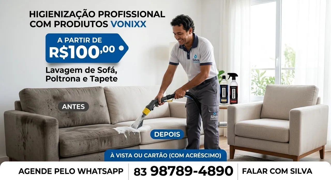 LAVAGEM DE SOFÁ PROFISSIONAL 