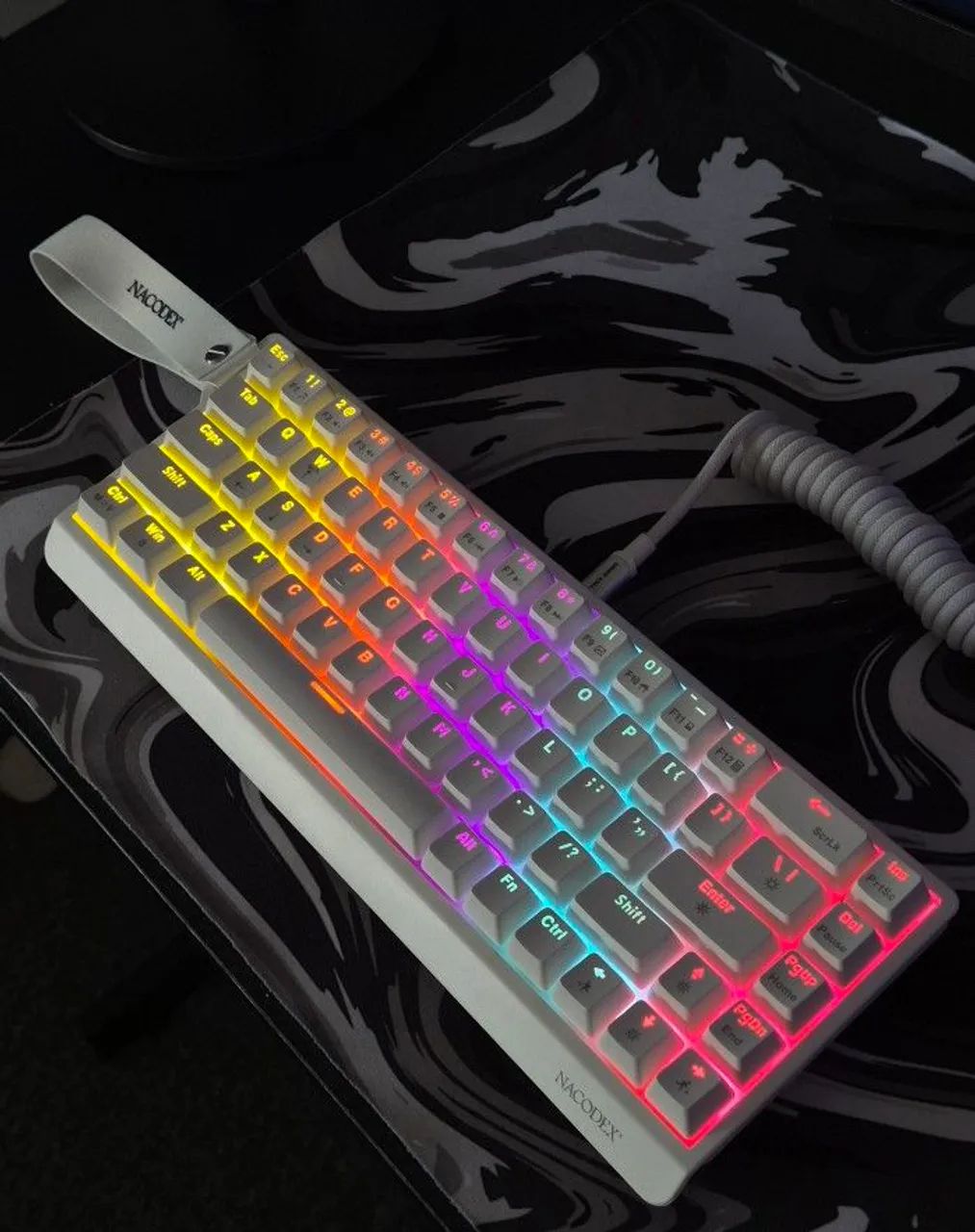 TECLADO MECÂNICO AJAZZ 60% NK61 RGB - 61 TECLAS | USB-C | SWITCH