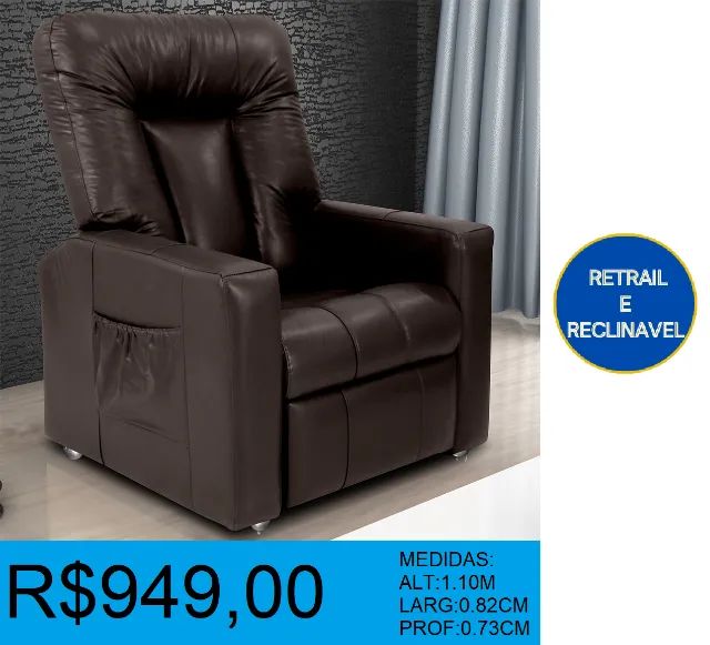 Poltrona do  papai - couro - compre  hoje e receba em até 72 horas