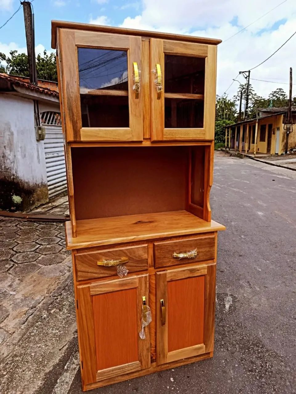 Armário de cozinha - de madeira maciça  - Foto 3