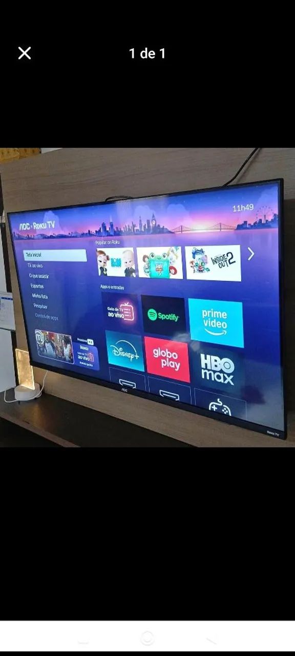 TV AOC 43 Polegadas Smart 4K Android Dolby Áudio Ruku Wi-fi  - Foto 5