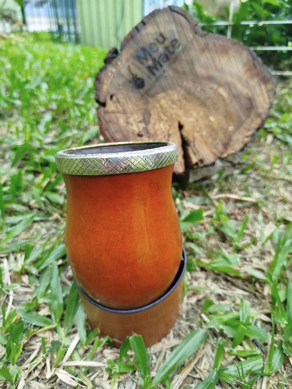 Cuia de Chimarrão Premium com virola e bocal em alpaca  - Foto 5