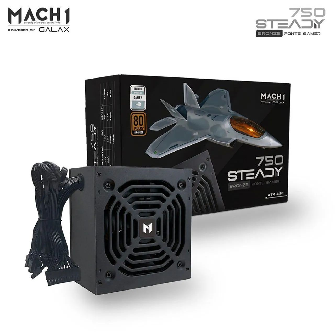 Fonte MACH1 Steady 750W, 80 Plus Bronze