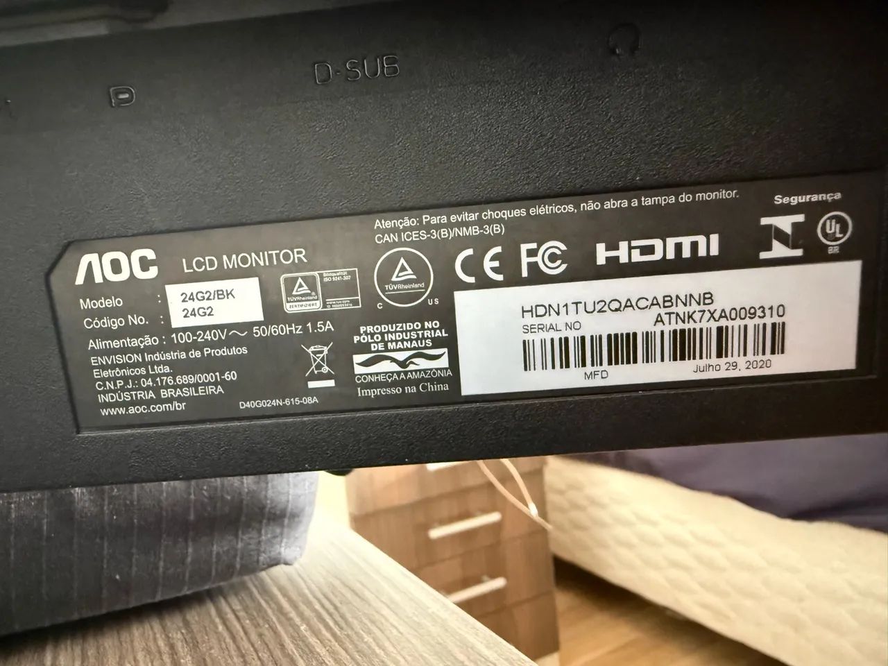 Monitor Gamer 144hz 24 polegadas AOC - Foto 2