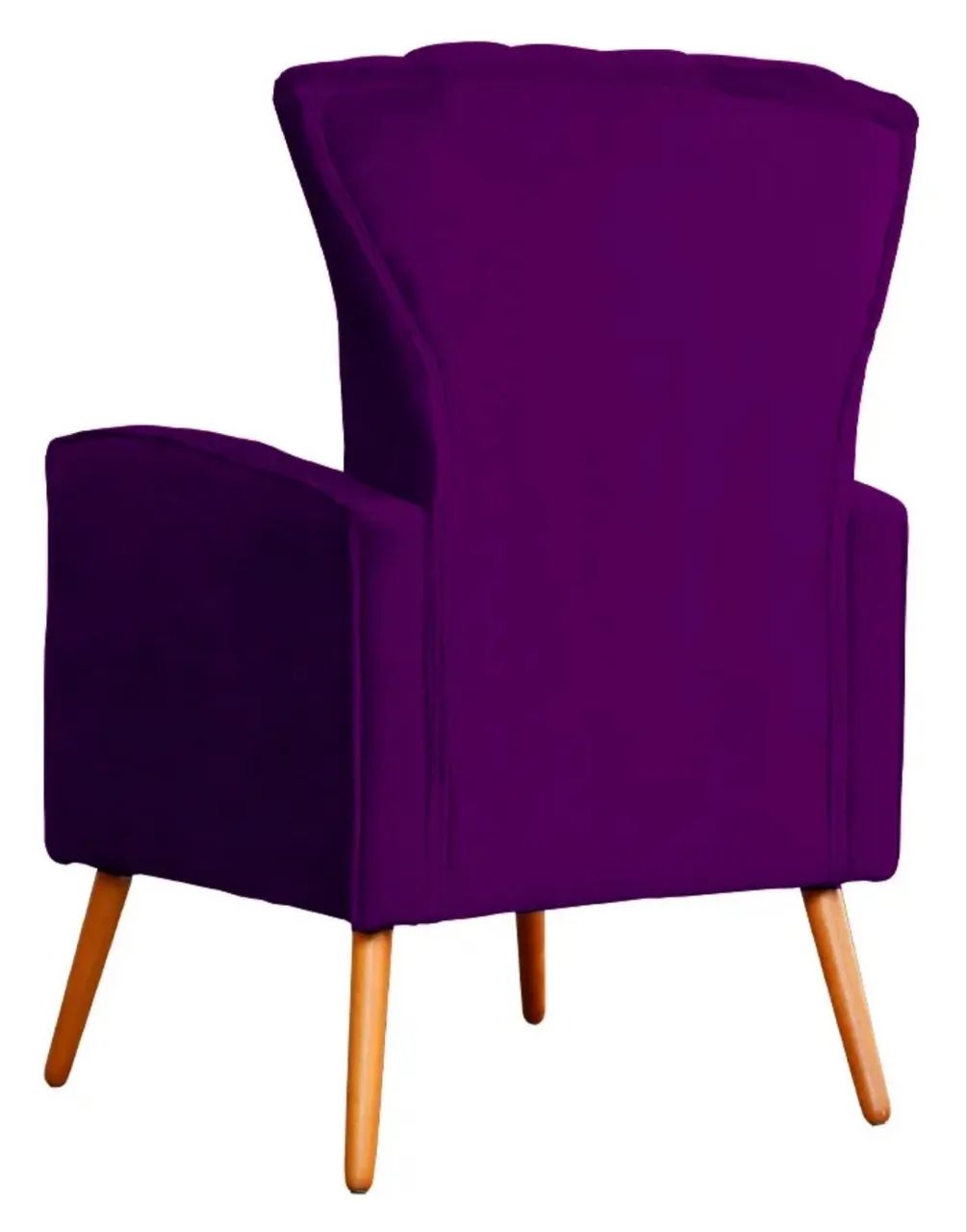 Poltrona Veludo Roxa - Produto Novo - Foto 3