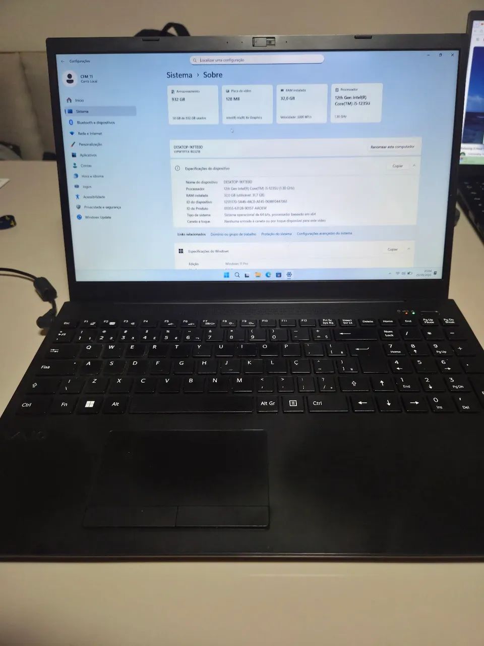 Vaio Intel Core i5 1235U, 32GB de RAM e 1tb de SSD - Foto 2