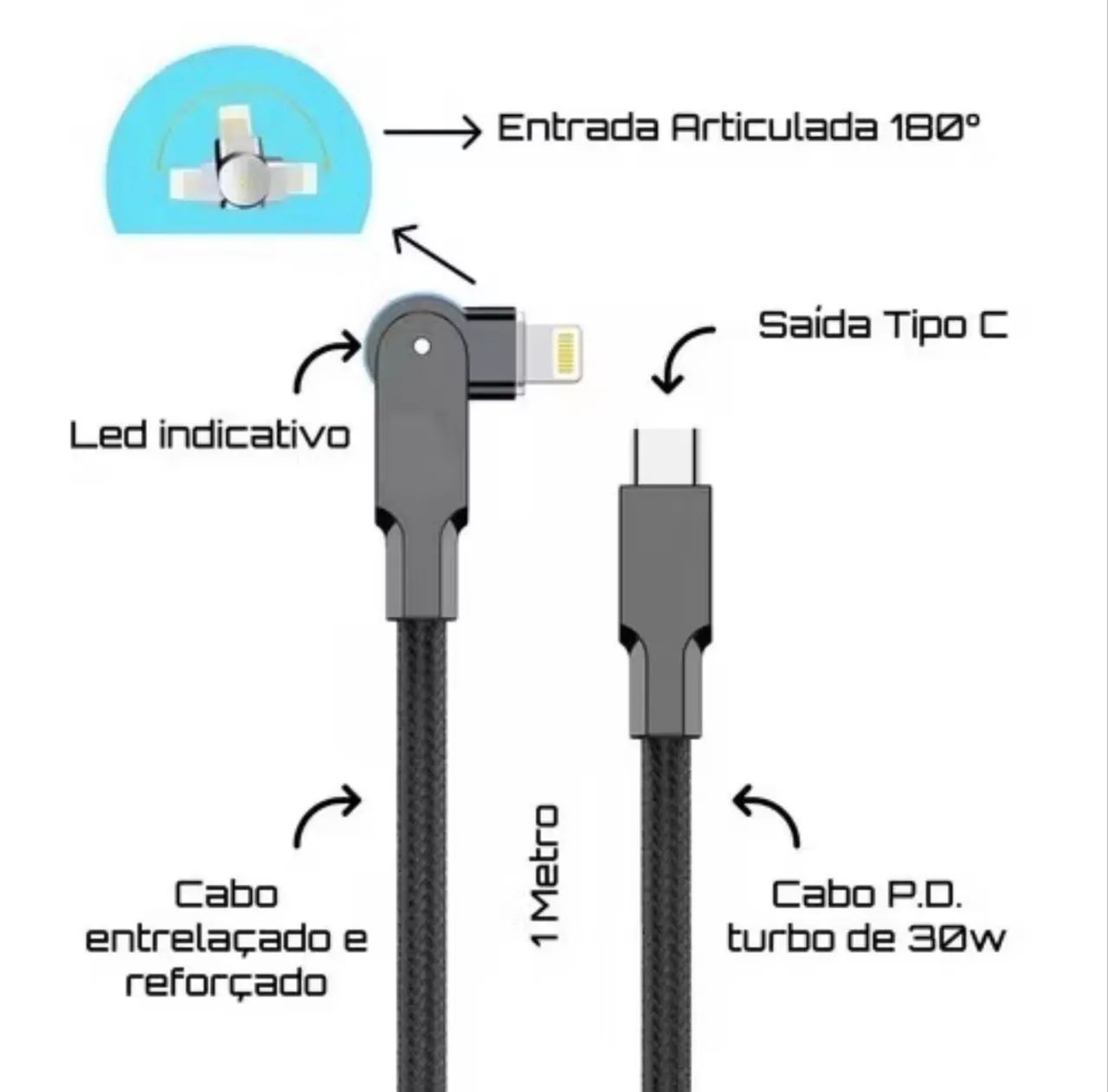 IPhone 14 Pro capa + cabo - Foto 4