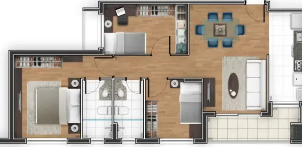PLANTA 78m²
