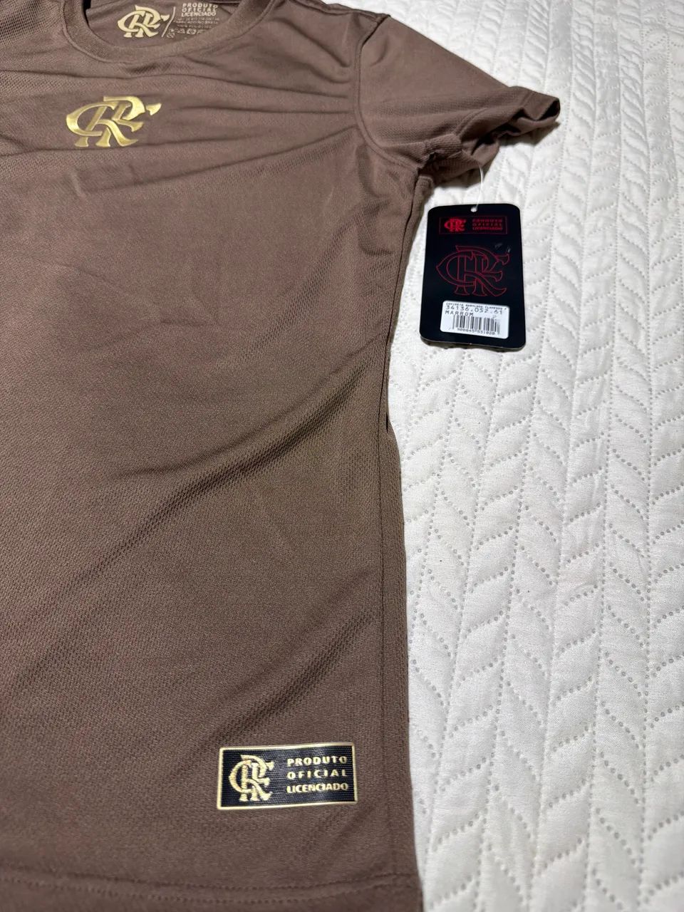 Camisa feminina Flamengo marrom  - Foto 3