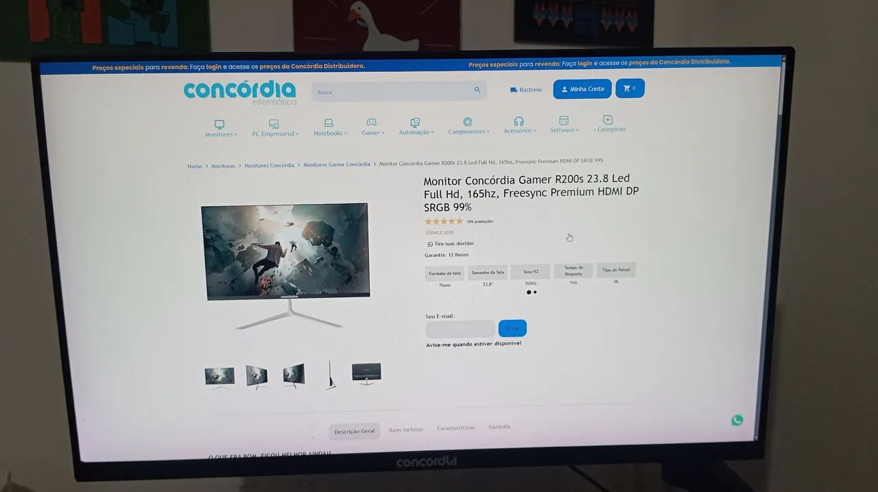 Monitor gamer 165hz 24 polegadas - Foto 2