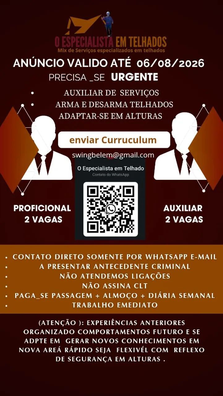Auxiliar de serviços e profissionais da construção  