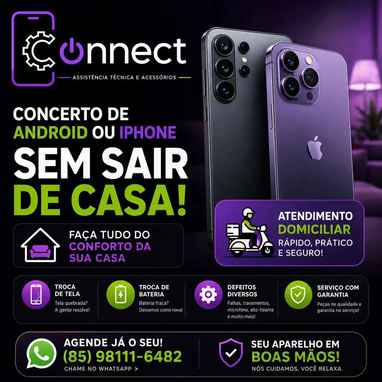Conserto de Celular | Troca de Tela, Bateria e Conector