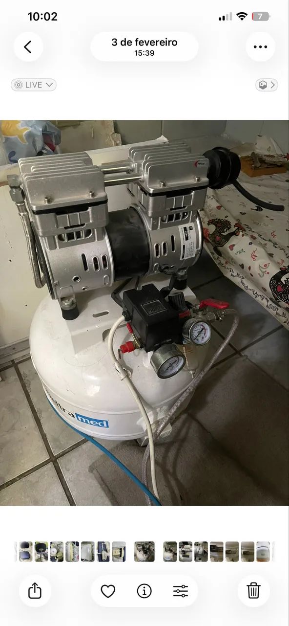 Vendo compressor para consultório odontológico Deltra med modelo D30 - Foto 2