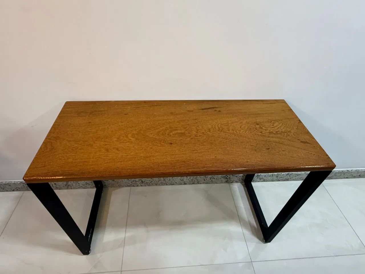 Mesa / Bancada Multiuso - Madeira + Estrutura em Ferro | 110x45x75
