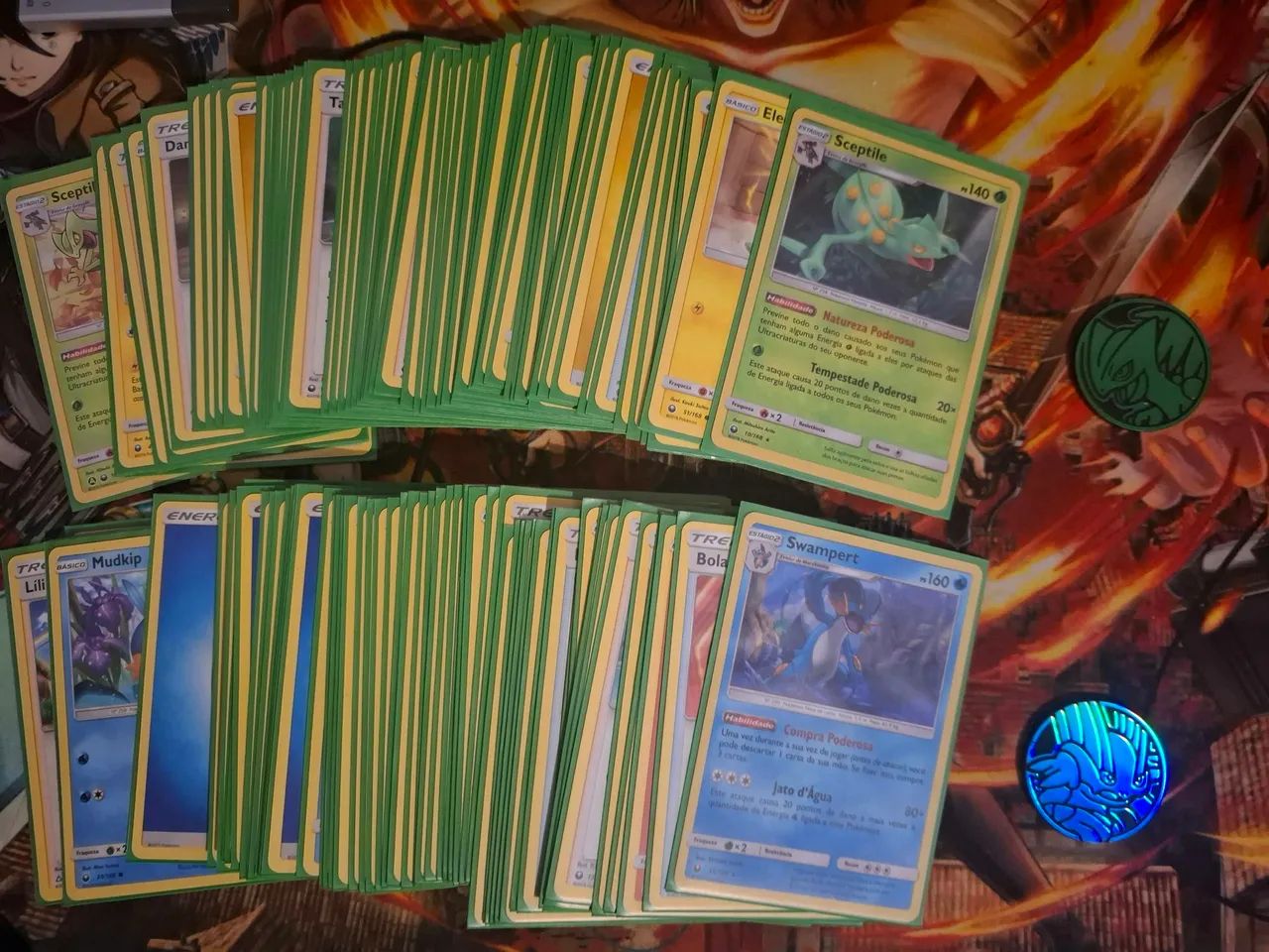 Baralhos Pokémon Sceptile e Swampert, Sol e Lua 7