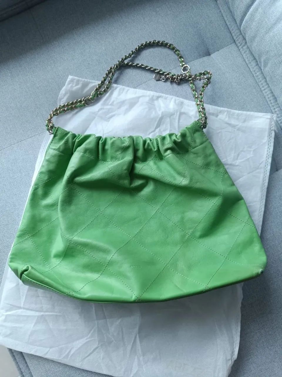 Bolsa Sther hobo verde couro legítimo  - Foto 2