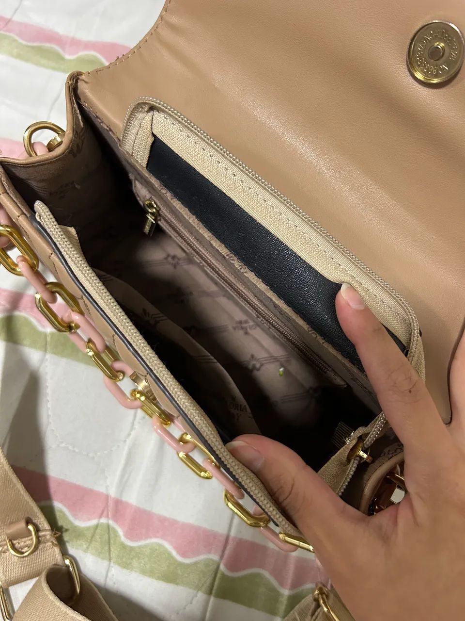Bolsa de mão/ombro bege