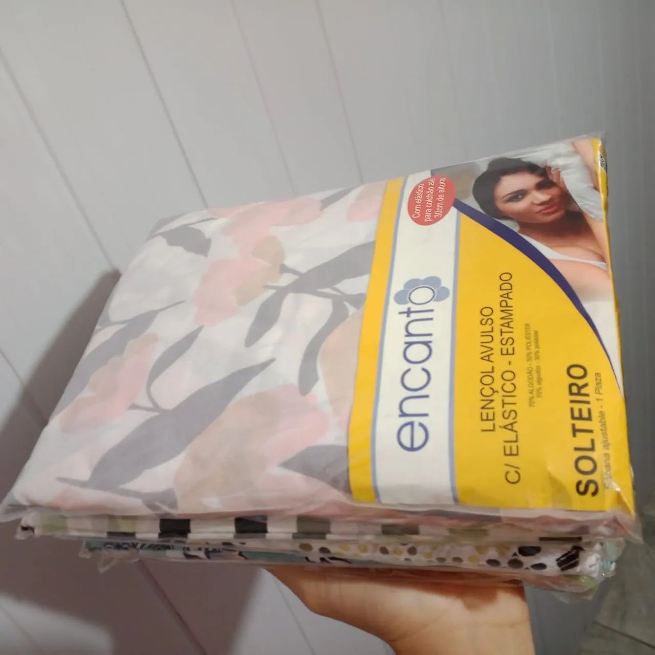 Lençol casal Lençol Solteiro lençol com elástico lençol de algodão lençol com estampa  - Foto 5
