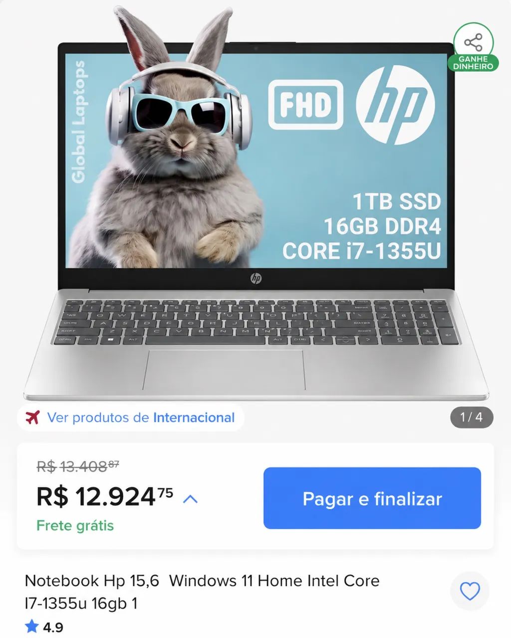 Notebook HP 1 TB