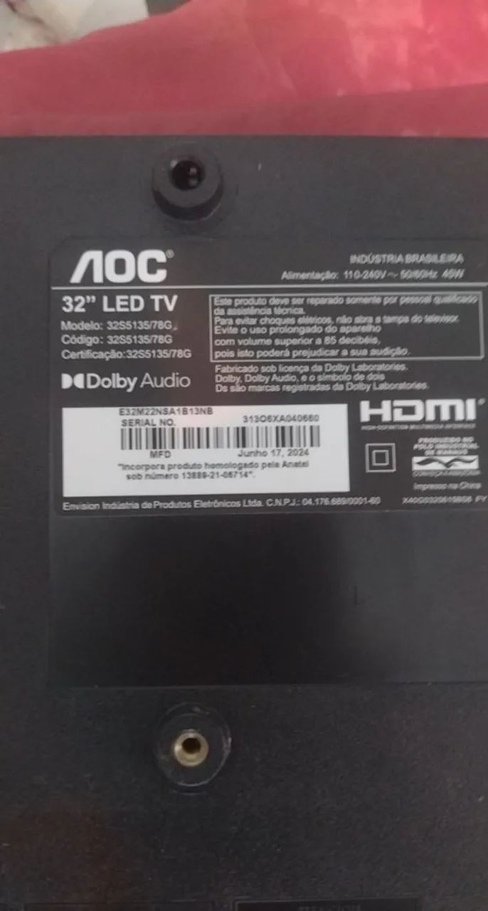 Placa da TV AOC 32 polegadas modelo; 32S5135/78G - Foto 2
