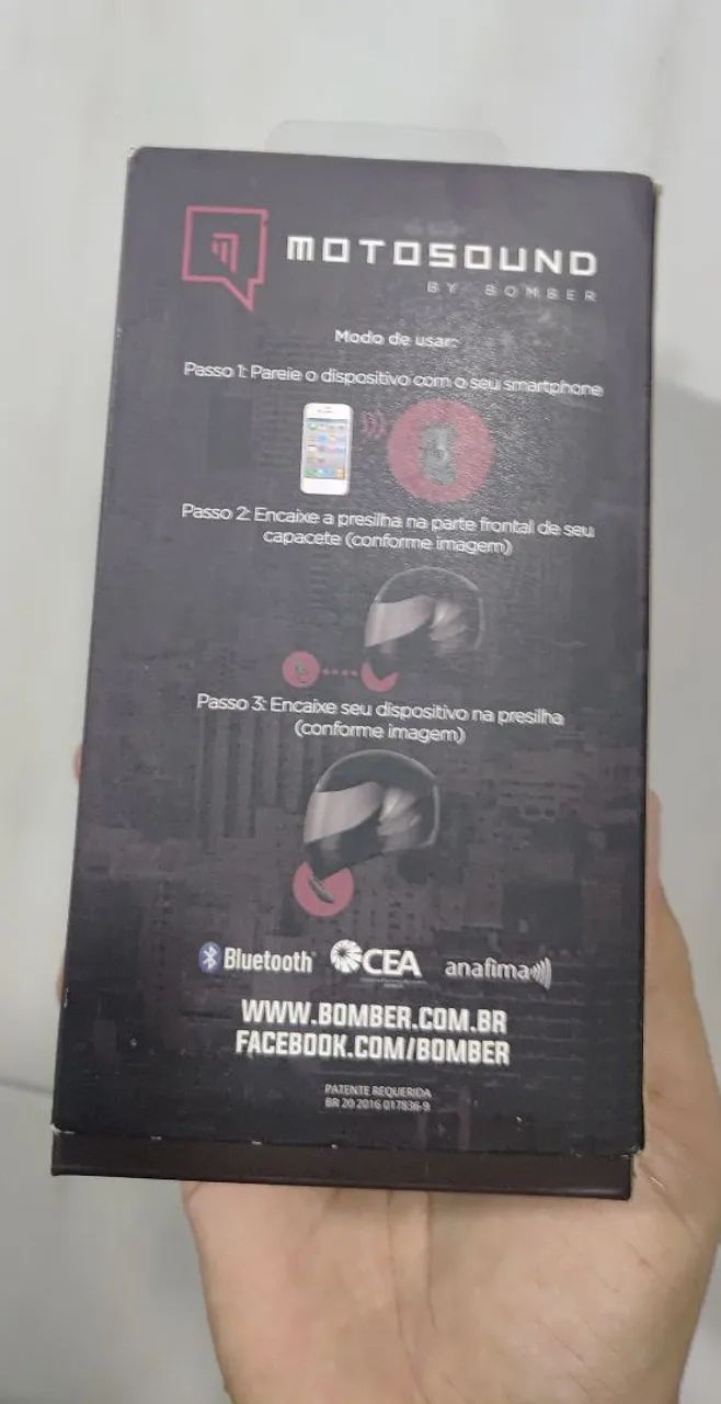 Intercomunicador Motosound by Bomber, um dispositivo multimídia Bluetooth capacete - Foto 4